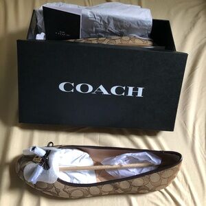 Genuine Coach Flats, Never wore, size 11.